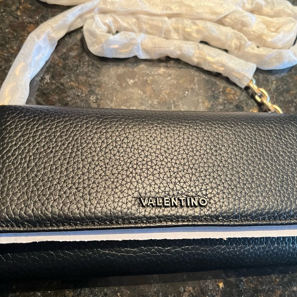 Valentino Black Leather Crossbody Bag